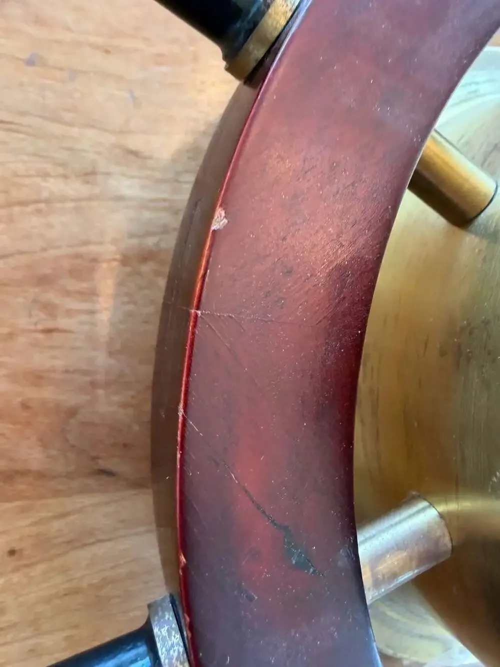 Vintage Schatz German Ship's Wheel Porthole Wall‎ Clock